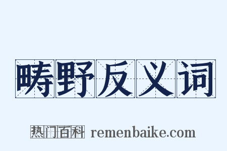 畴野反义词是什么意思的图片